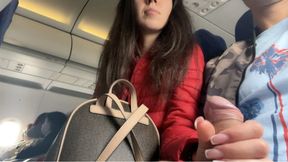 Katty West In Risky Public Jerking Off On A Plane Full Of People - Public Dick Flashing