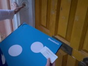 Delivery boy tied up and fucked by masked guy in abandoned house