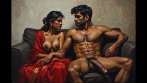 My friend&#039;s sexy wife with me and my boss hot threesome desi slut wife