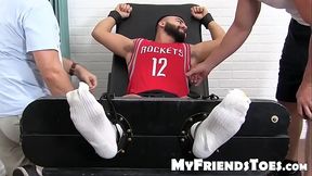 Cute bearded hunk restrained and tickled hard