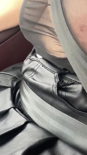 Leather Micro Skirt Stocking and Bitch Collar