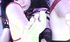 Little elf likes to licking feet and dick