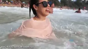 Sexy small tittted girlfriend Demi Lopez vacation ATK