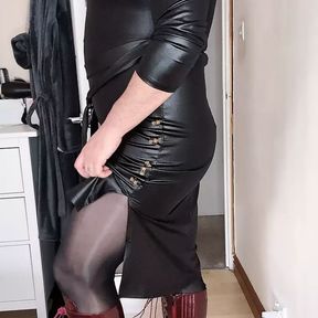 My wife&#039;s new wet look dress