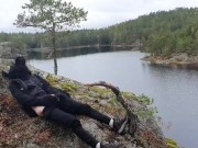 Needy wolfie chill in the forest and give himself a nice fap