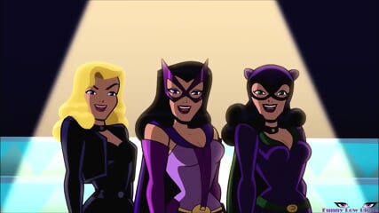 3 Heroines BALLBUSTING & sing Black Canary, Huntress, Catwoman