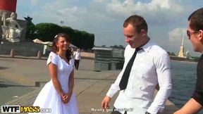 Racy Russian bride ends up getting gang banged