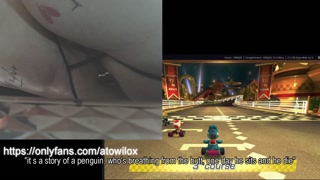 French Gamer girls playing with her asshole with her followers (english subtitle))