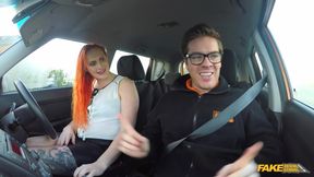 Fake Driving School Presents Tattooed redhead PAWG craves a big cock - Ryan Ryder, Chloe Davis