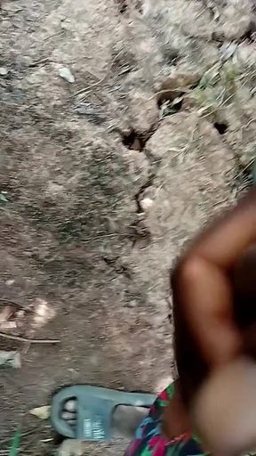 African Boy Masturbating Inside the Bush