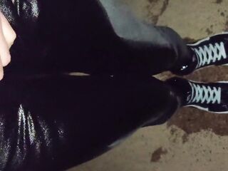 Pissing Slim Jeans and Brand Fresh Vans Sk8 Sneakers