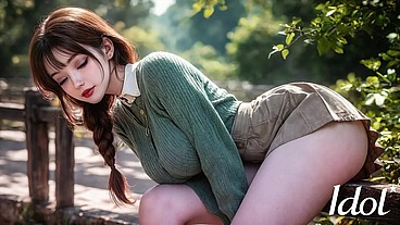 OH I'M GOING TO CUM SOON... // Virgin wet Korean pussy rubs against my cock and it gets hard [AI]