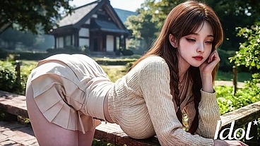 OH I'M GOING TO CUM SOON... // Virgin wet Korean pussy rubs against my cock and it gets hard [AI]