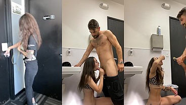 INTENSE HARD Fuck in The Bathroom at Her Work