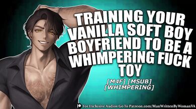 Training Your Soft Boy into a Whimpering Toy While He Moans