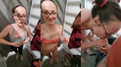 je le suce en cabine d'essayage...