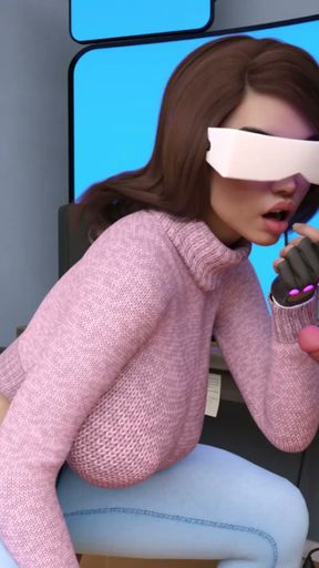 Sexbot 10 Emily gave me a Blowjob while she had the VR on   Clip 1