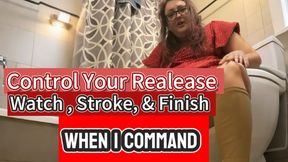 Toilet JOI : Control Your Release: Watch Stroke and Finish When I Commandby Bella Blast Jerk Off Instructions While Using the Toilet in Bathroom