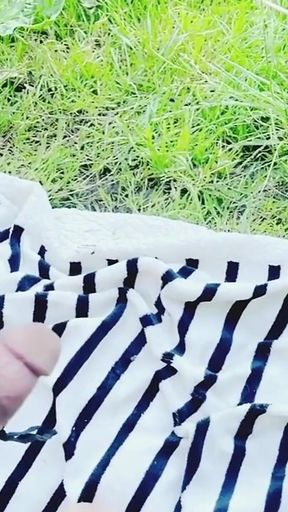 Masturbating with My Sex Toy Outdoor