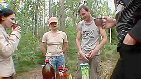 Gangbang Fun a Group of Young Russians on a Camping Trip that Gets Sexy
