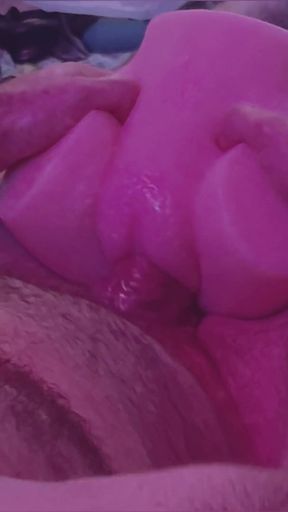 Jaw-dropping moment from &quot;Stuffing my fat dick into a toy pussy and loading it up&quot;