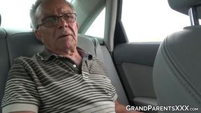Teen gets intimate with older man who drove her in his car