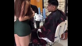 ESTETICA  DE CORTES CON FINAL FELIZ CON CLIENTES CACHONDOS