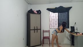 My Husband Leaves Me and Goes to Work. I'm Excited and He Touches Me Very Sensually.