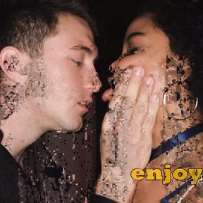 Hot bi-racial duo pulverizing like animals, jizz on face and wooly cooch eating.