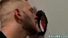 Blowjob and Anal Fun in the Glory Hole: Hot Gay Sex Action