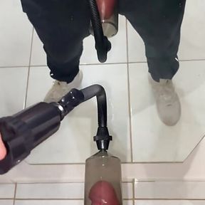 Penis Pump Leaving a Big Thick Dick