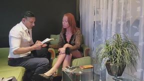 Female Banker on Wall Street makes Male Banker her Sex Slave