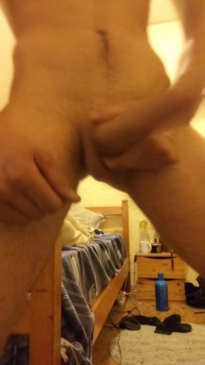 I masturbate my huge cock