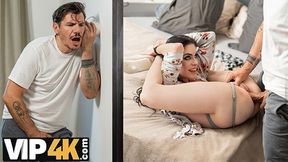 Big dad rough anal&#x1F44C; session, Anna De Ville gives him an intense blowjob