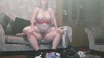 Chubby teen fucks on cam