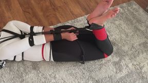 MarleneBound Struggling in Tight Hogtie Compilation