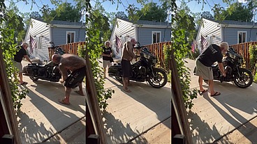 Update #103 (September 13, 2022) Me and Jim Love washing my Harley in the hot ass sun!