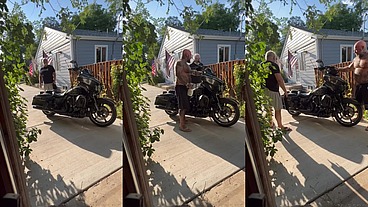 Update #103 (September 13, 2022) Me and Jim Love washing my Harley in the hot ass sun!