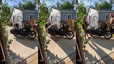 Update #103 (September 13, 2022) Me and Jim Love washing my Harley in the hot ass sun!