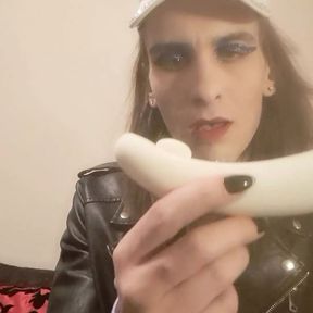 Horny Trans Girl Happily Rides Toy