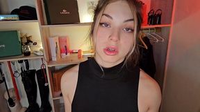 sloppy blowjob and cum on latex gloves fetish