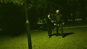 He put a dog leash around my neck and I had to suck his cock in a public park while cars hunks