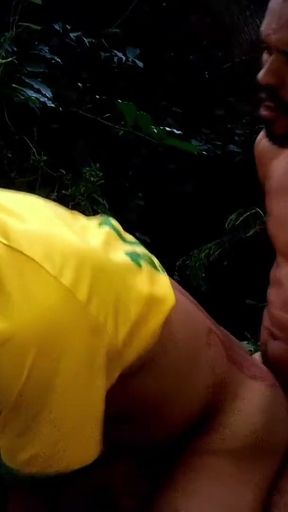 Twink getting cock spanking and cum bath in the park trinha part 02   Clip 1