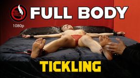 Ticklish Cute Brunette Luna Tied spread?eagle on the bed, Tied Up and Tickled | Intense Feet Tickling and Armpits Tickle | 1080p