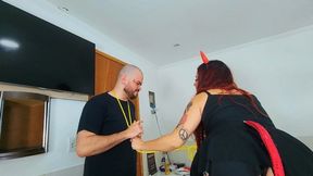 Farting Brazilian domination, by Miss Ariel and Slave Rebbit Guy, (cam by Manu) FULL HD