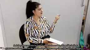 I Fuck the Beautiful Vayolet on Her First Appointment at the Psychologist - Porn in Spanish