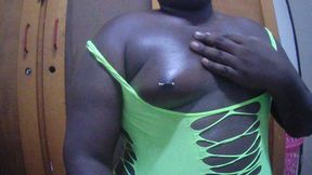 oiling my skin and fucking my virgin pussy with the tooth brush