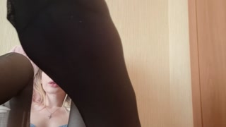 Worship and lick feet in black tights