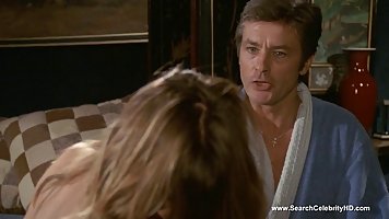 Incredible blonde, Anne Parillaud is making love with her lucky colleague, in a hotel room