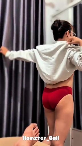 Cheating on My Girlfriend, Watching Her After Showering Before Leaving for College   Clip 2